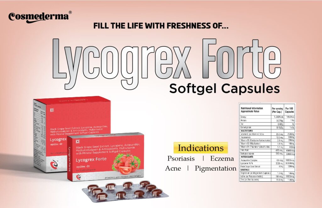 Lycopene + Astaxanthin + Black Grape Seed Extracts + Methylcobalamin + Multivitamins + Multiminerals + Antioxidants