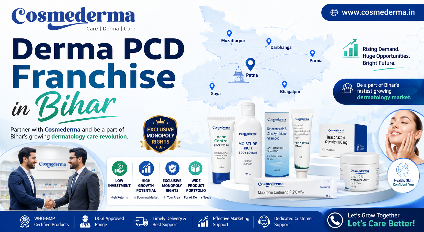 Best Derma PCD Franchise in Bihar – Cosmederma Remedies