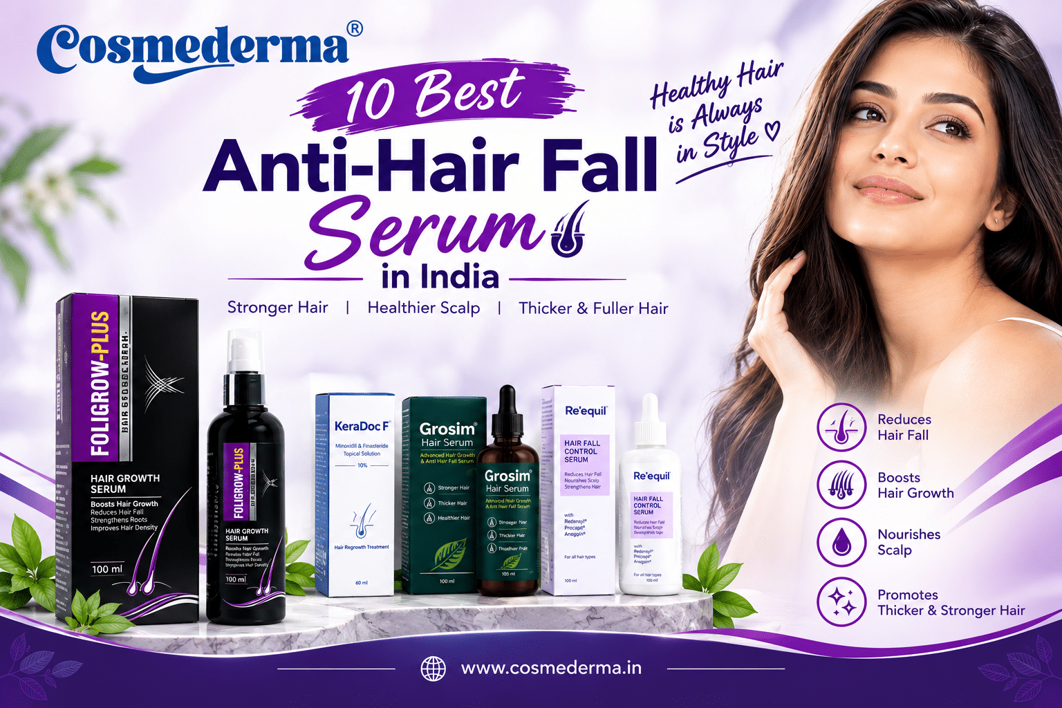 10 Best Anti Hair Fall Serums Brands in India 10 Best Anti Hair Fall Serums Brands in India